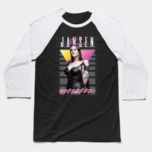 Floor Jansen Retro Style Fan Art Baseball T-Shirt